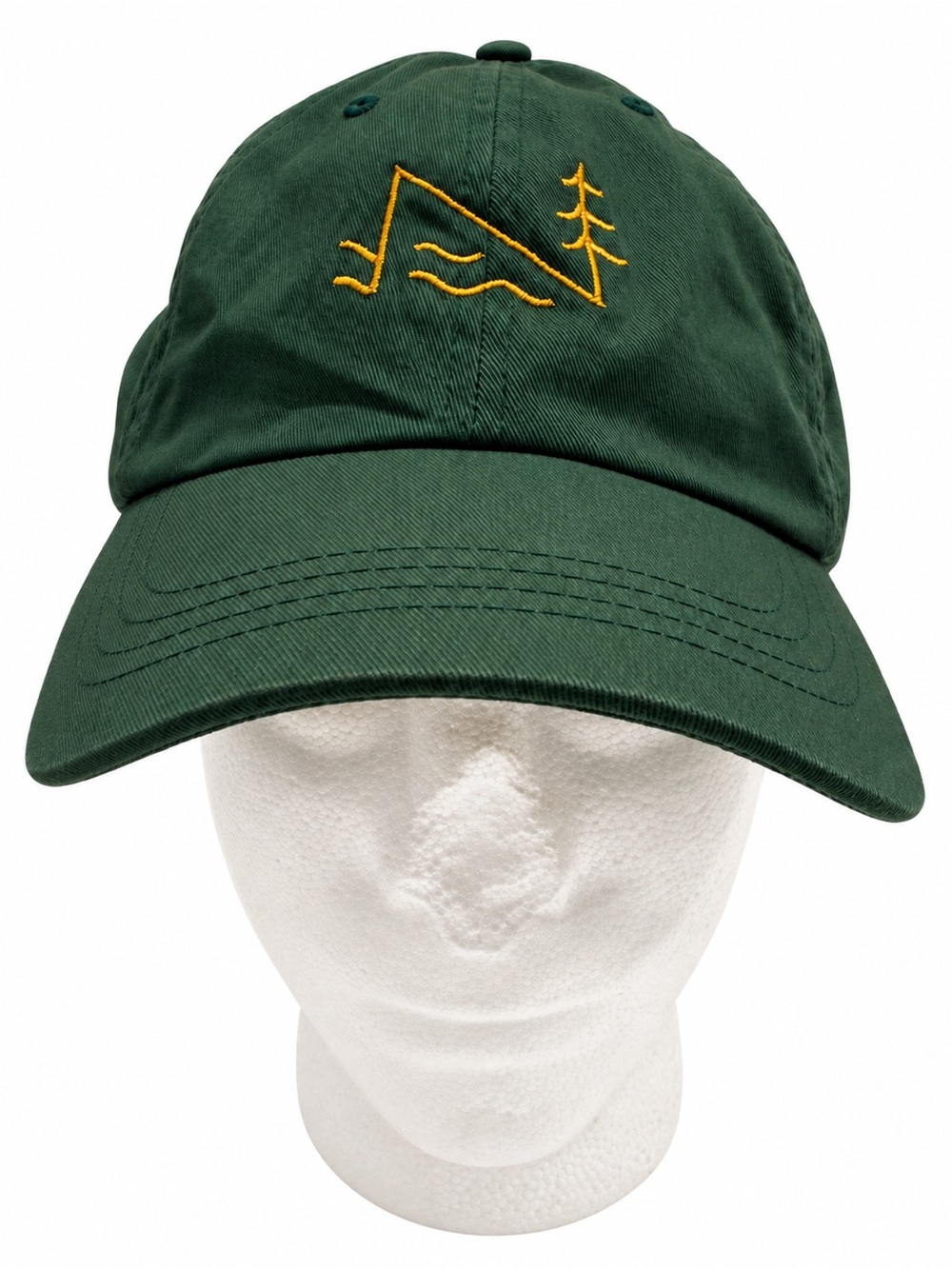 Mountain Standard Green Embroidered Outdoor Hiking Dad Hat